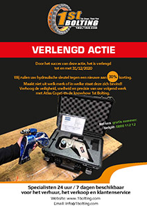 First Bolting neemt hydraulische sleutel terug tegen een nieuwe met -30%
