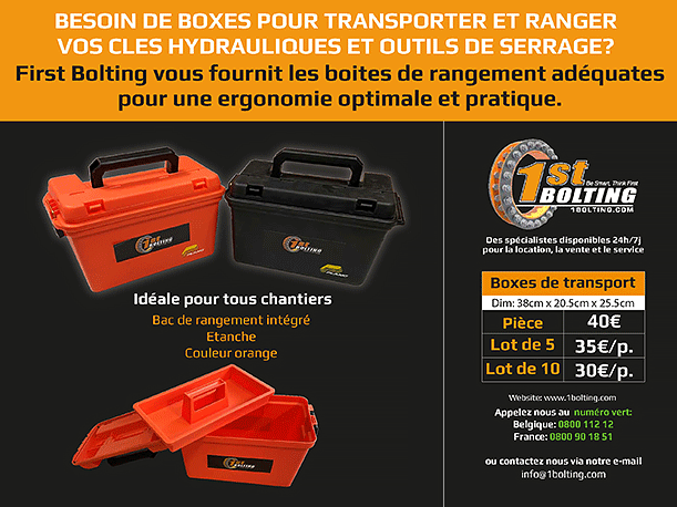 Offre boîtes de rangement pour outils de serrage First Bolting