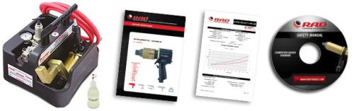 Accessories supplied with the rad torque gx pneumatic torque wrench available from First Bolting