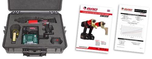 Accessoires fournis avec la visseuse clé dynamométrique sur batterie mb rad torque 