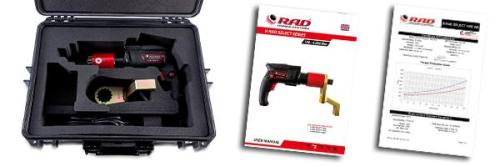 Accessoires fournis avec la visseuse clé dynanométrique filaire v rad select torque 