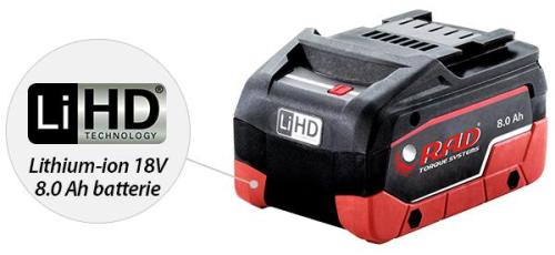 Batterie en option pour les clés RAD Torque sur batterie