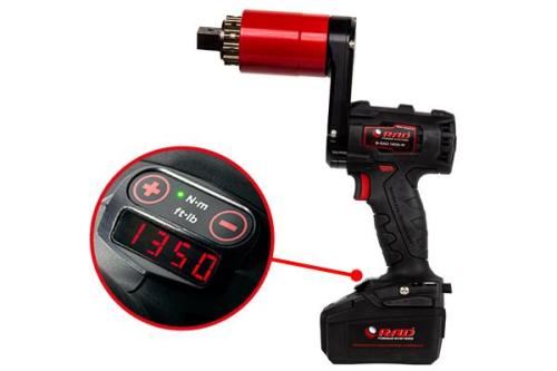 Écran de la clé dynamométrique sur batterie b rad torque offset 